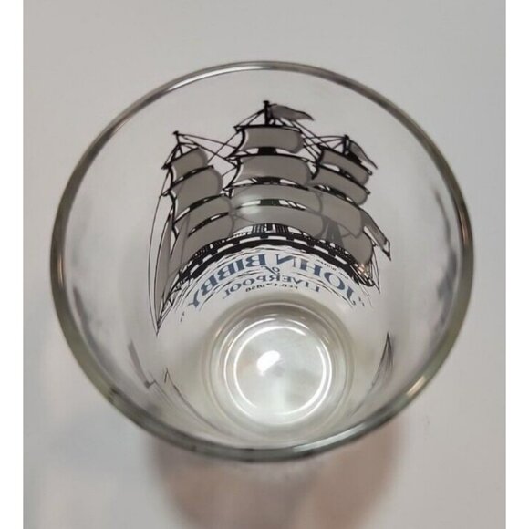 Vtg Hazel Atlas Schooners Blue Glass Ice Bucket & 4 Glasses Long John Silvers - Picture 12 of 16